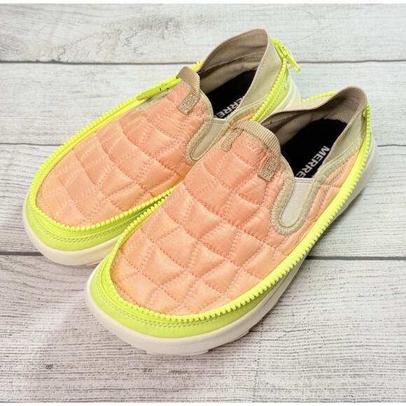 Merrell Shoes - Merrell Womens Hut Moc 2 Packable Slip-on Shoes Sneakers Peach Green Size 8
